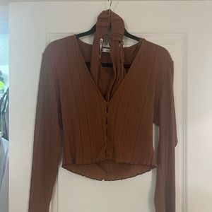 Zara sweater with match bralette